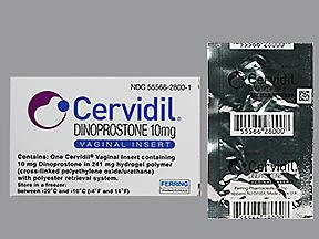 Ferring Laboratories  55566280001 Cervidil Dinoprostone 10 mg Insert Pouch 1 Insert