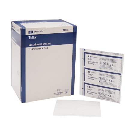 Cardinal  2132- Non-Adherent Dressing Telfa Ouchless 3 X 4 Inch Sterile Rectangle