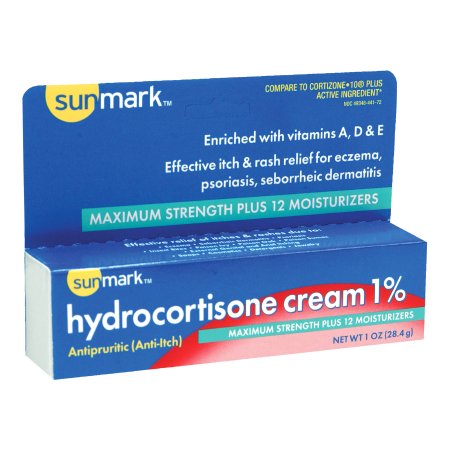 McKesson Brand 49348044172 Itch Relief sunmark 1% Strength Cream 1 oz. Tube