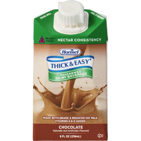 Hormel Food Sales 72447 Thickened Beverage Thick & Easy Dairy 8 oz. Carton Chocolate Flavor Liquid IDDSI Level 2 Mildly Thick