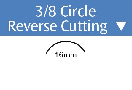 Havel's Inc  BN65C Nonabsorbable Suture with Needle Havel's Nylon FS-3 3/8 Circle Reverse Cutting Needle Size 5 - 0 Monofilament