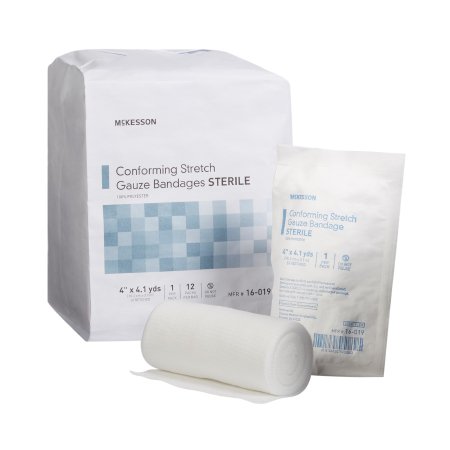 McKesson Brand 16-019 Conforming Bandage McKesson 4 Inch X 4-1/10 Yard 1 per Pack Sterile Roll Shape