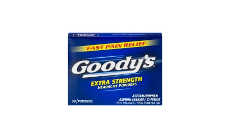 Med-Tech Products  04203710366 Pain Relief Goody's Extra Strength 260 mg - 520 mg - 32.5 mg Strength Acetaminophen / Aspirin / Caffeine Powder 50 per Box