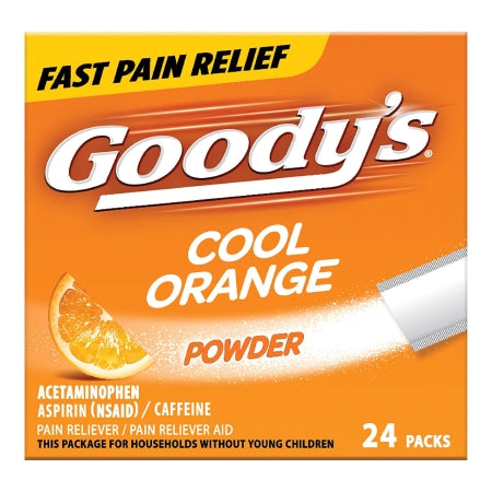 Med-Tech Products  04203710298 Pain Relief Goody's Extra Strength 325 mg - 500 mg - 65 mg Strength Acetaminophen / Aspirin / Caffeine Powder 24 per Box