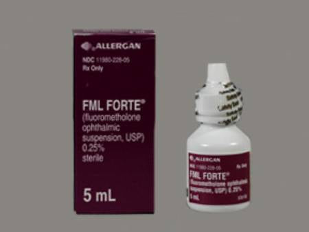 Allergan Pharmaceutical  11980022805 FML Forte Fluorometholone 0.25% Drops Bottle 5 mL