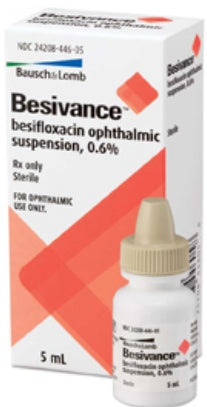 Bausch & Lomb  24208044605 Besivance Besifloxacin HCl 0.6% Drops Bottle 5 mL