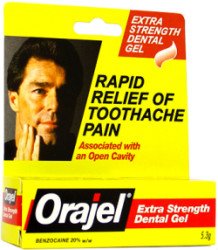 Del Pharmaceutical  10310032945 Oral Pain Relief Orajel 20% Strength Benzocaine Oral Gel 0.45 oz.