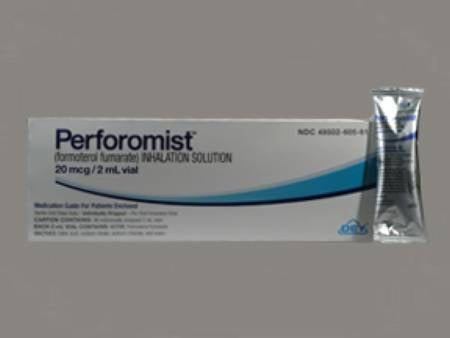 Mylan Pharmaceuticals  49502060561 Perforomist Formoterol Fumarate 20 mcg / 2 mL Solution Vial 60 Vials