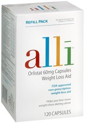 Glaxo Consumer Products  00135046105 Weight Loss Aid Alli Orlistat 60 mg Strength Capsule 120 per Bottle