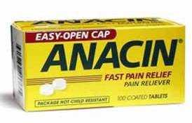 Emerson Healthcare  63736020045 Pain Relief Anacin 200 mg Strength Aspirin Tablet 100 per Bottle