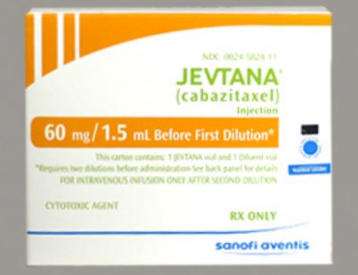 Sanofi Pasteur  00024582411 Jevtana Cabazitaxel 60 mg / 1.5 mL Injection Single-Dose Vial 1.5 mL