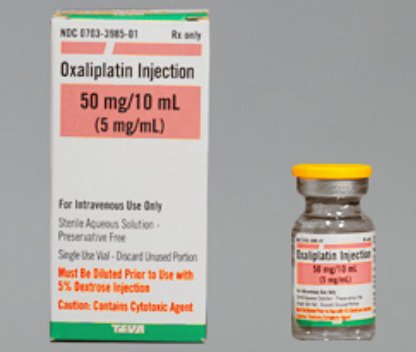 Teva  00703398501 Oxaliplatin, Preservative Free 5 mg / mL Injection Single-Use Vial 10 mL