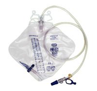 Amsino International  AS312 Urinary Drain Bag AMSure Anti-Reflux Valve Sterile Fluid Path 2000 mL Vinyl