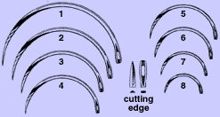 Anchor Products  1860-3DC Reverse Cutting Suture Needle Anchor Martin UterineType Size 3 Needle Single Use