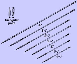 Anchor Products  1827-2.75DC Triangular Point Suture Needle Anchor 2-3/4 Inch Length Keith Type Size 2-3/4 Needle Single Use