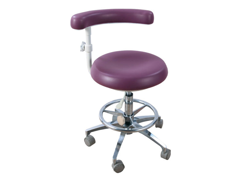 Flight Dental Systems Deluxe Assistant's Stool Regular Leather, FSASS-600