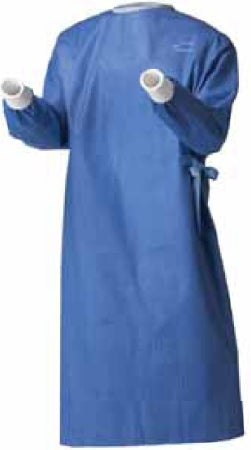Cardinal 9548 Non-Reinforced Surgical Gown RoyalSilk X-Large Blue Sterile AAMI Level 3 Disposable
