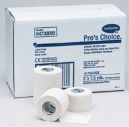 Hartmann  64710000 Athletic Tape Pro's Choice Adhesive White 1-1/2 Inch X 7-1/2 Yard Cotton / Polyester NonSterile