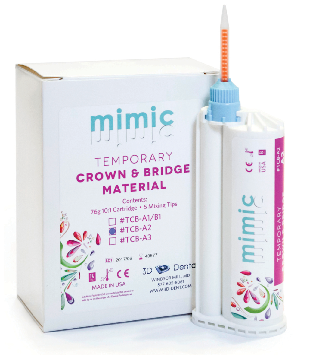 Mimic Temporary Crown & Bridge Material 76gm Cartridge 10:1