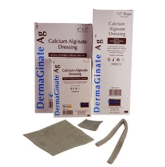 DermaRite Industries  00520E Silver Alginate Dressing DermaGinate/ Ag 2 X 2 Inch Square Sterile