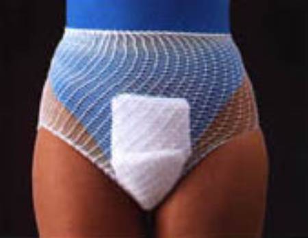 Gentell  WM103B Elastic Net Retainer Dressing Bandnet Panty Poly-Covered Nylon / Rubber Large White Perineum NonSterile