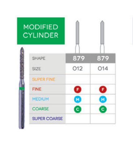 Sabur Diamonds FG 879 Bevel Cylinder Pkg/10