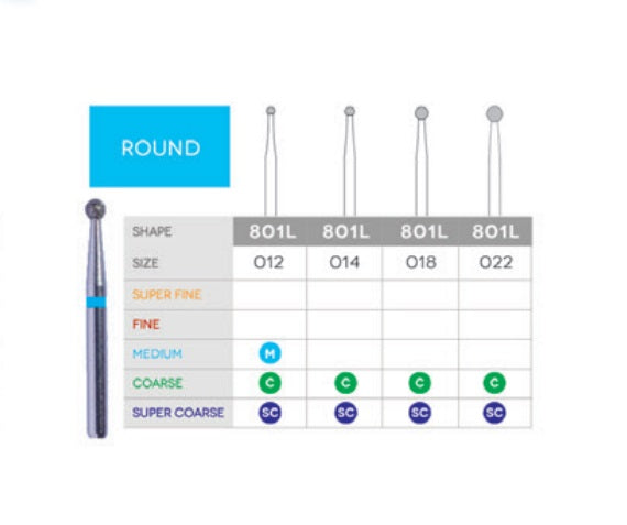 Sabur Diamonds FG Round Long Pkg/10