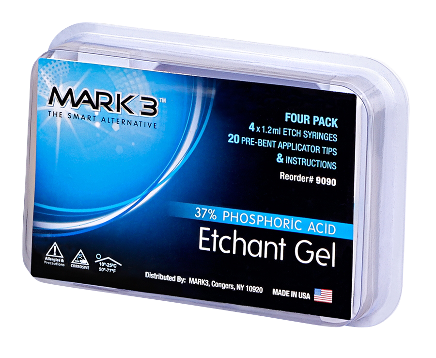 MARK3 Etchant Gel 35% Blue 1.2mL Syringe Pkg/4