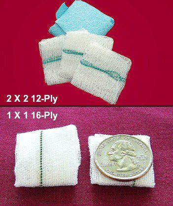 First Aid  34440210 Gauze Sponge Fabco ORS 2 X 2 Inch 10 per Pouch Sterile 12-Ply Square