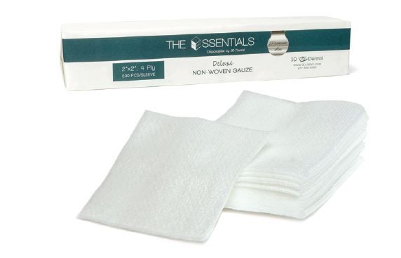 Essentials Premium Non-Woven Gauze Sponges Non-Sterile 4-Ply 2"x2" Case/5000