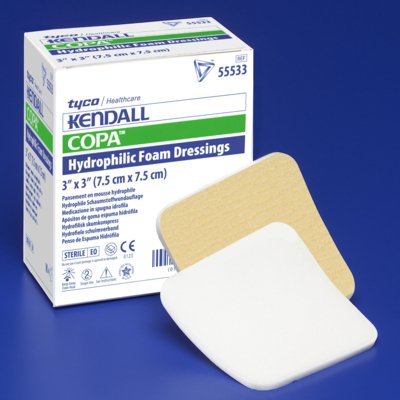 Cardinal  55544P Foam Dressing Kendall Foam Plus 4 X 4 Inch Without Border Polyurethane Backing Nonadhesive Square Sterile