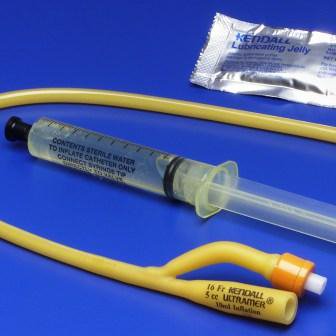 Cardinal  1818- Indwelling Catheter Tray Ultramer 2-Way Foley 18 Fr. 5 cc Balloon Hydrogel Coated Latex