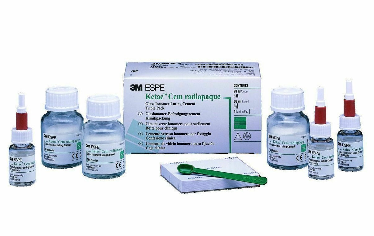 Ketac Cem Glass Ionomer Luting Cement Triple Pack