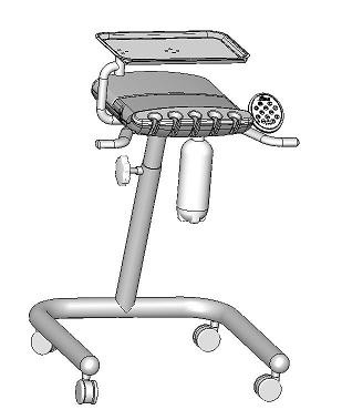 Flight Dental Systems A-Series Doctors Cart With Vacuum Package, MC-1302F-VAC