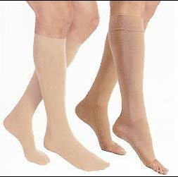 BSN Medical 114808 Compression Stocking JOBST Relief Knee High Large Beige Closed Toe