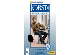 BSN Medical 113117 Compression Socks JOBST for Men Casual Knee High Medium Black Closed Toe