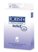 BSN Medical 114811 Compression Stocking JOBST Relief Knee High X-Large / Full Calf Beige Closed Toe