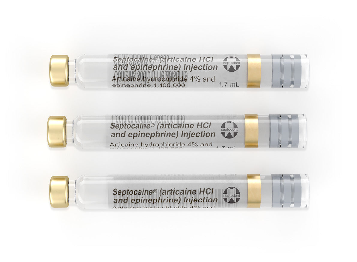 Septocaine Cartridge 4% 1:100,00 with Epinephrine Box/50