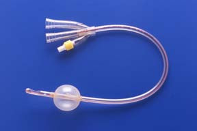 Teleflex LLC  664176-000220 Foley Catheter Soft Simplastic 3-Way Couvelaire Tip 30 cc Balloon 22 Fr. PVC