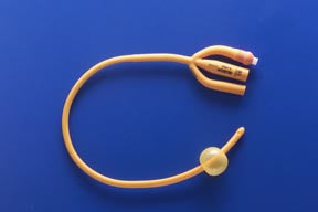 Teleflex LLC  183405240 Foley Catheter Rusch Gold 3-Way Standard Tip 5 cc Balloon 24 Fr. Silicone Coated Latex