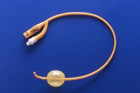 Teleflex LLC  318314 Foley Catheter Rusch PureGold 2-Way / Tiemann / One Eye Coude Tip 30 cc Balloon 14 Fr. PTFE (Teflon) Coated Latex