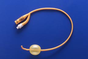 Teleflex LLC  318320 Foley Catheter Rusch PureGold 2-Way / Tiemann / One Eye Coude Tip 30 cc Balloon 20 Fr. PTFE (Teflon) Coated Latex