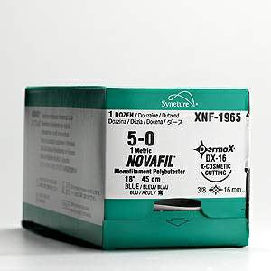 Covidien  8886445473 Nonabsorbable Suture with Needle Novafil Polybutester GS -21 1/2 Circle Taper Point Needle Size 1 Monofilament