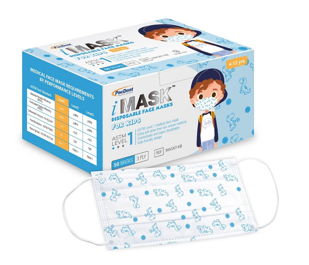 iMASK Kids Earloop Mask ASTM Level 3 Box/50