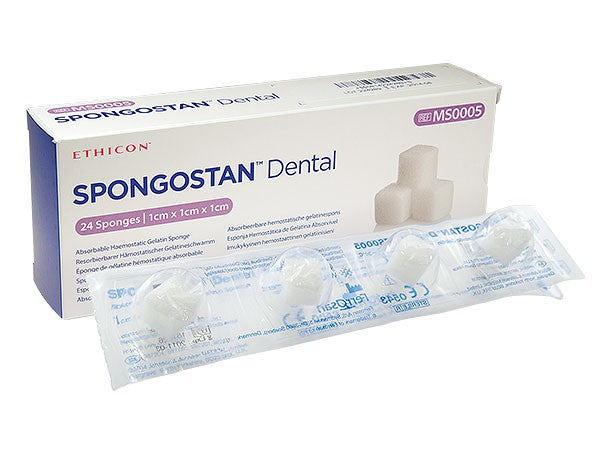 Spongostan Absorbale Hemostatic Gelatin Sponges 1x1x1cm Box/24